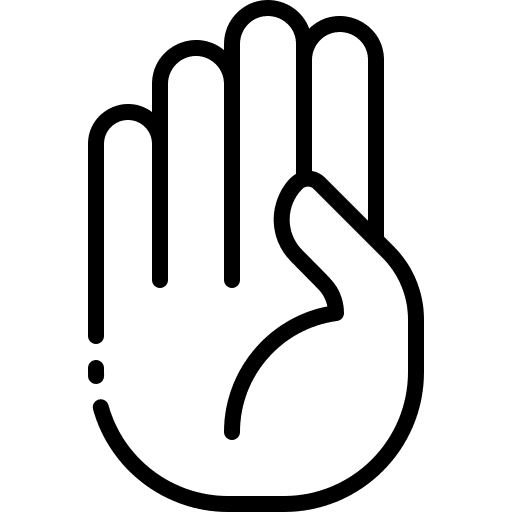 Letter b deaf inclusive hands and gestures icon