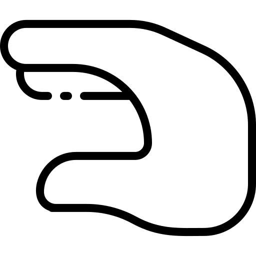 Letter c deaf sign language inclusive icon