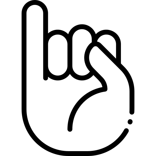 Letter i inclusive sign language letter i icon