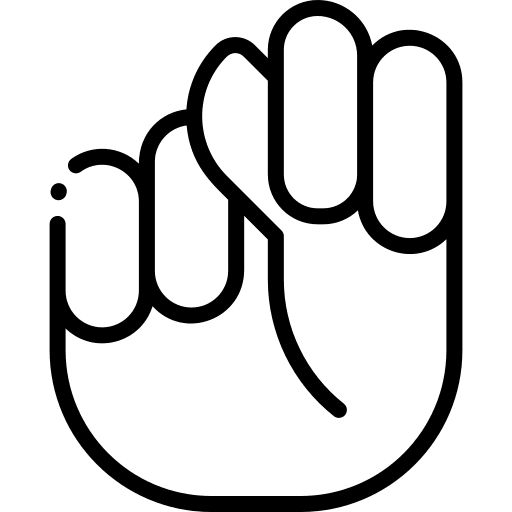 Letter n deaf hands and gestures letter n icon