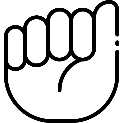 Letter a hands deaf letter a icon