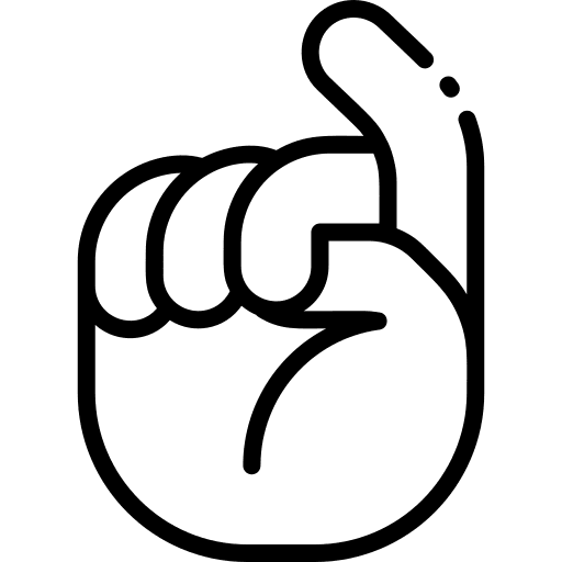 Letter x gestures sign language hands and gestures icon