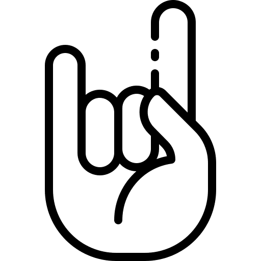 Maloik deaf hands and gestures heavy metal icon