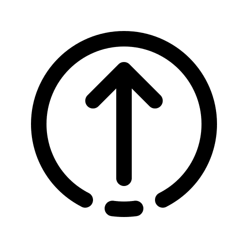 Up arrow multimedia option uploading up arrow icon