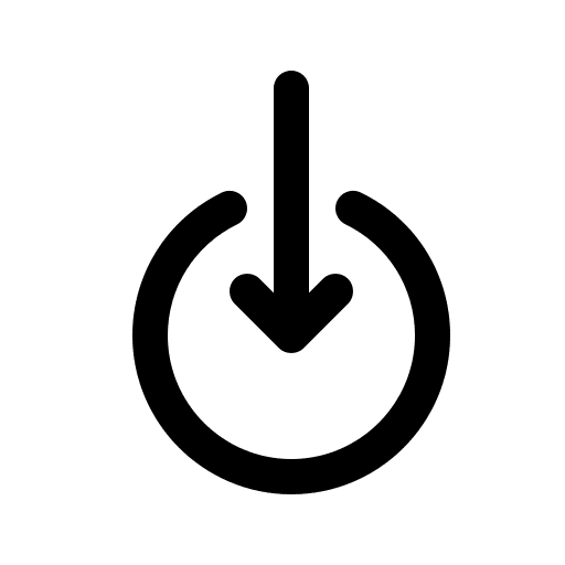 Down arrow down arrow downloading orientation icon