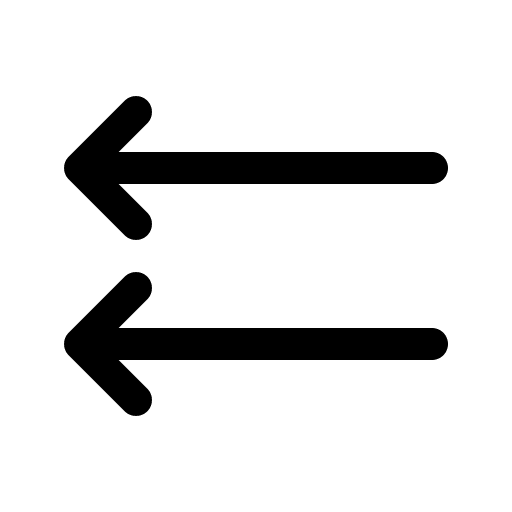 Left arrow back previous arrows icon