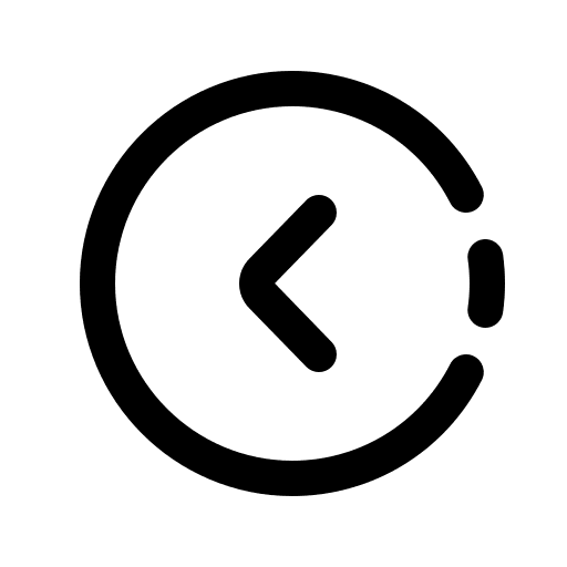 Left arrow before previous reverse icon