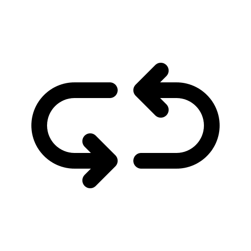 Repeat arrows orientation multimedia option icon