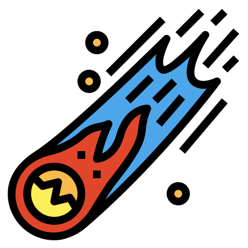 Comet comet meteor weather icon