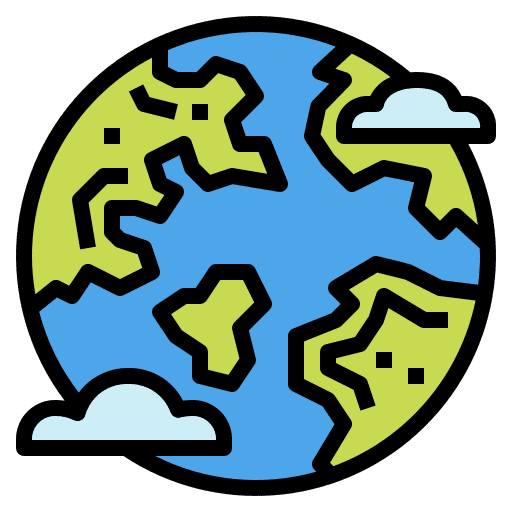 Earth world world map planet icon