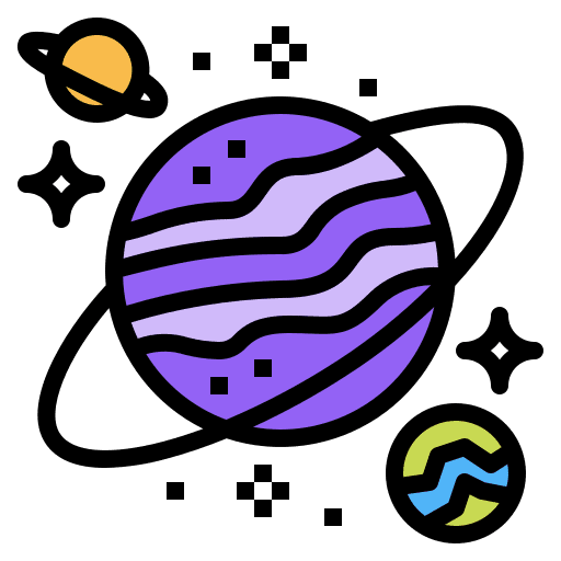 Planet space astronomy galaxy icon