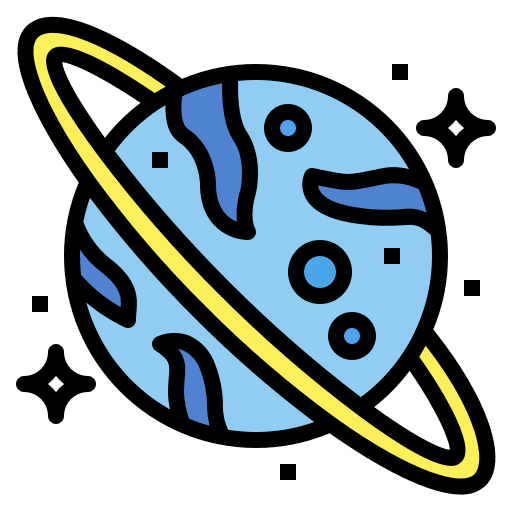 Uranus miscellaneous solar system nature icon