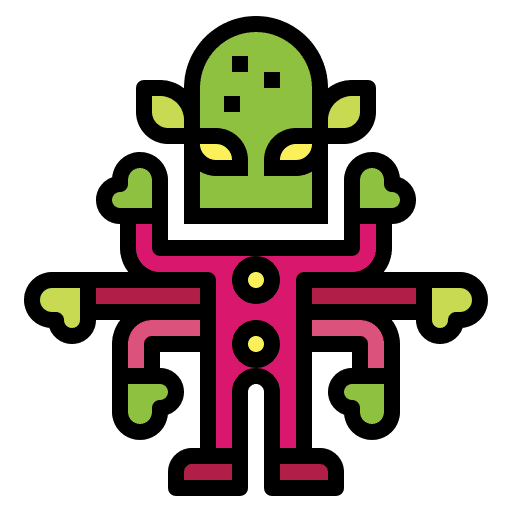 Alien monster scary extraterrestrial icon