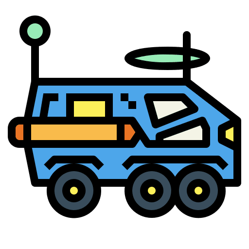 Moon rover transport vehicle moon rover icon