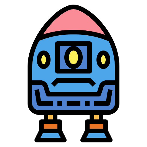 Space capsule science vehicle automobile icon