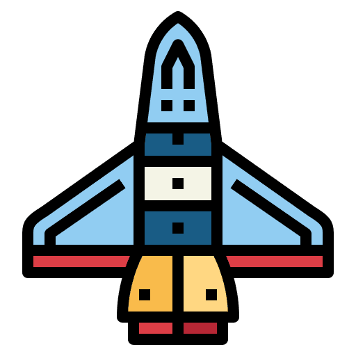 Spaceship transport spaceship start icon