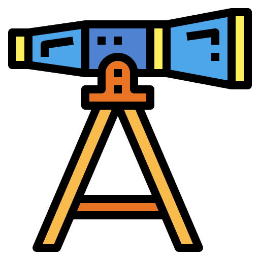 Telescope astrology astronomy education icon