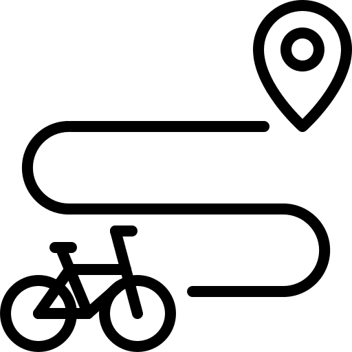 Way sport bike cyclist icon