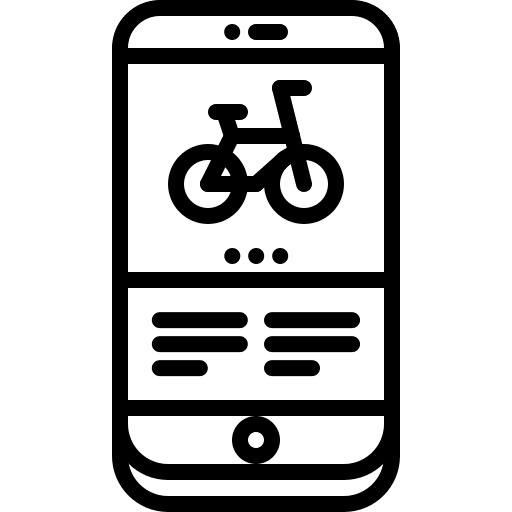 Smartphone cyclist tournament sport icon