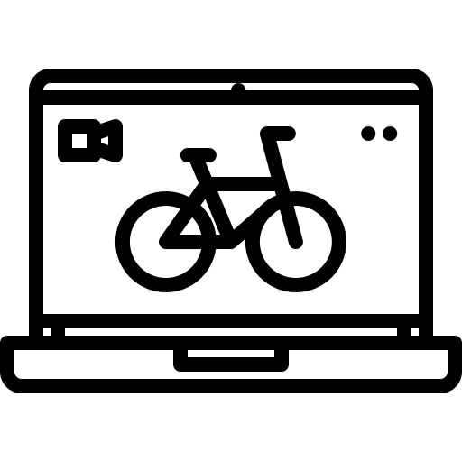 Streaming bike sports and competition sport icon