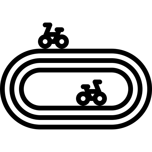 Track bycicle sports and competition tournament icon