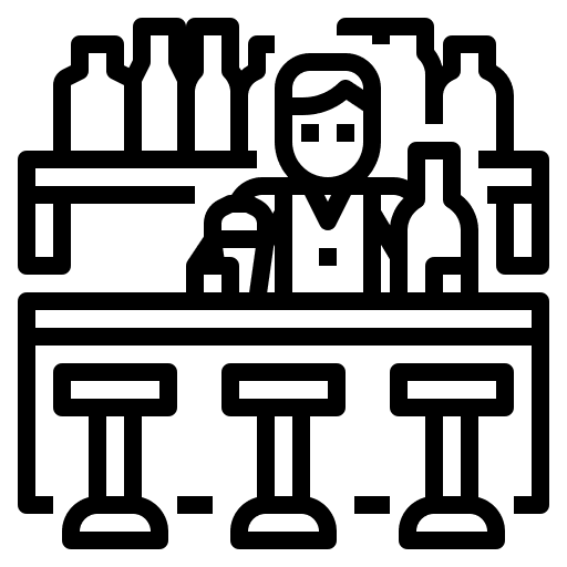 Bar bartender alcohol bar icon