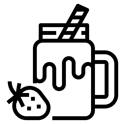 Smoothie drink healthy food and restaurant icon