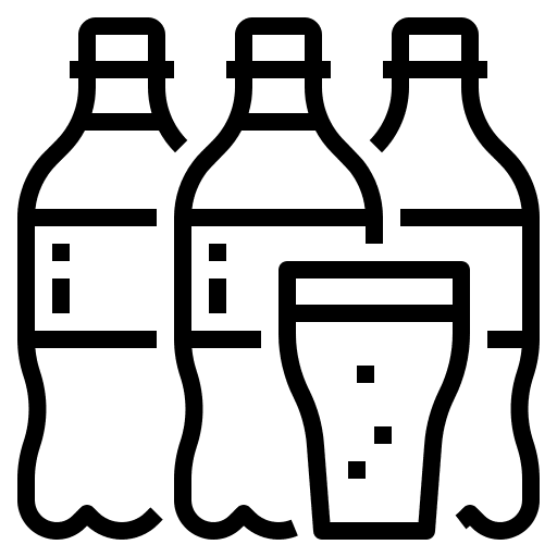 Soft drink restaurant water bottle icon