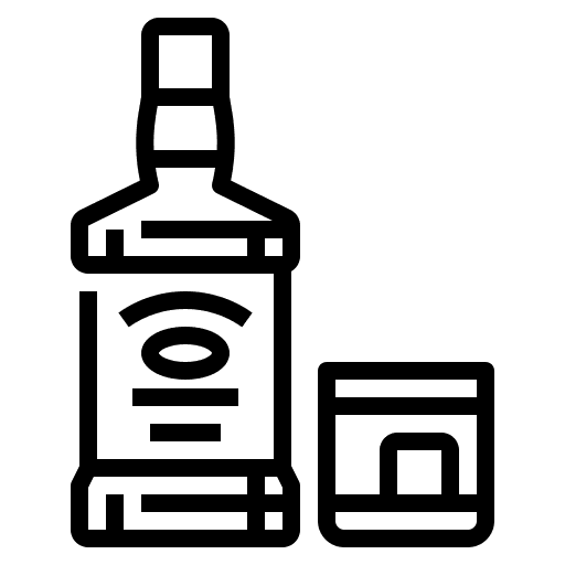 Whiskey alcoholic drink bottle icon