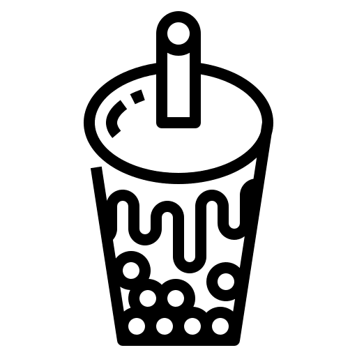 Bubble tea coffee drink milk icon