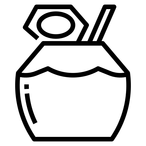 Coconut nature food and restaurant drink icon