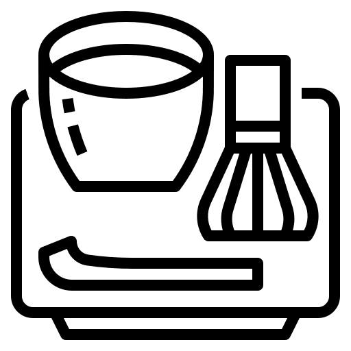 Matcha hot green tea japanese traditional icon