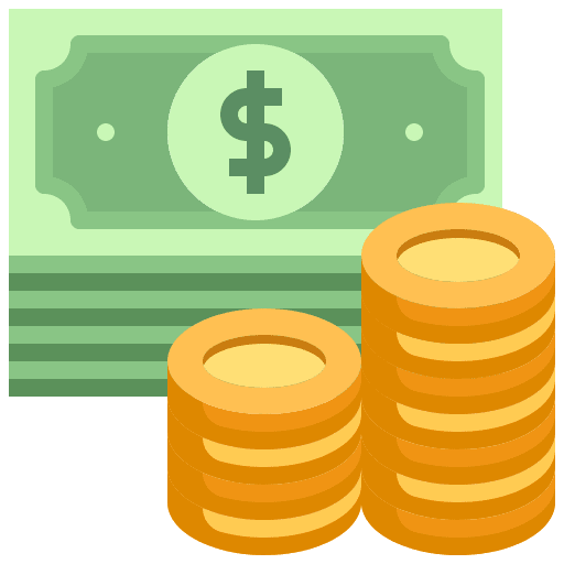 Cash business and finance coin currency icon