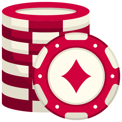 Casino chip gaming gambling poker chip icon