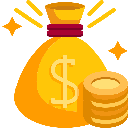 Money bag poor riches coin icon