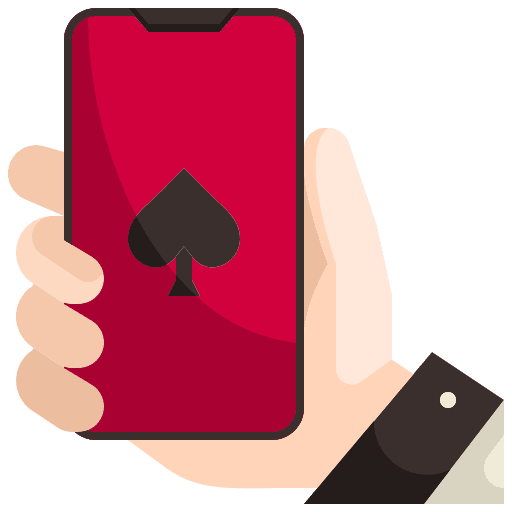 Smartphone online gaming poker icon