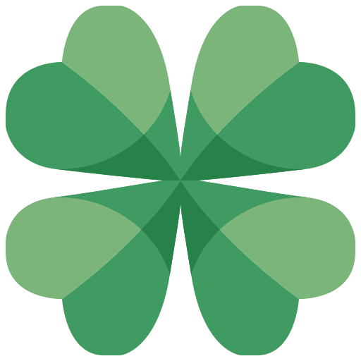 Clover irish four leaf shamrock icon