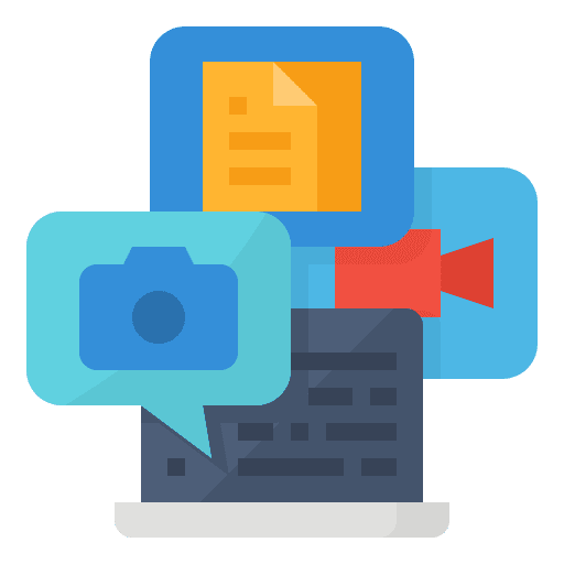 Digital business business and finance content icon