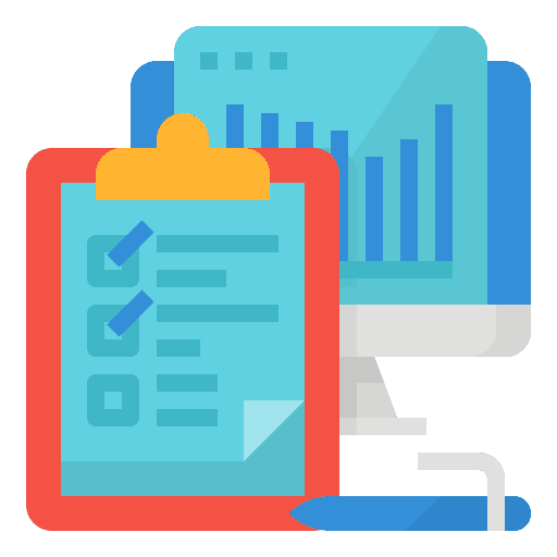 Statistical survey statistical business and finance icon