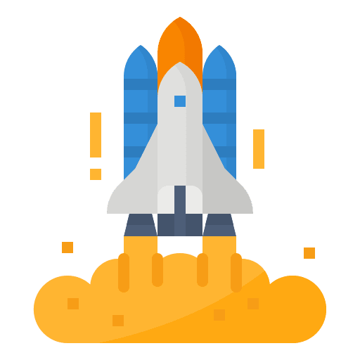 Startup space ship space ship icon