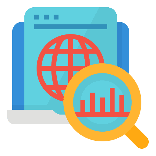 Web business and finance web analytics icon