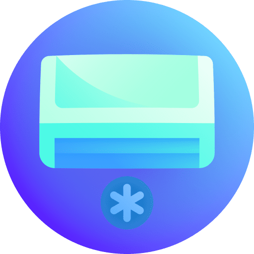 Air conditioning machine refreshing air conditioning icon