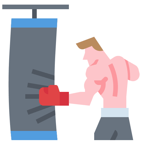 Boxing gym diet sports and competition icon