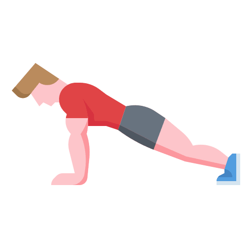 Push up sports and competition push up diet icon