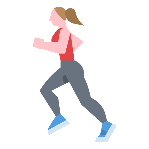 Running healthy shoes diet icon