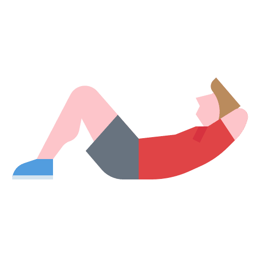 Sit up sports and competition sit up exercise icon