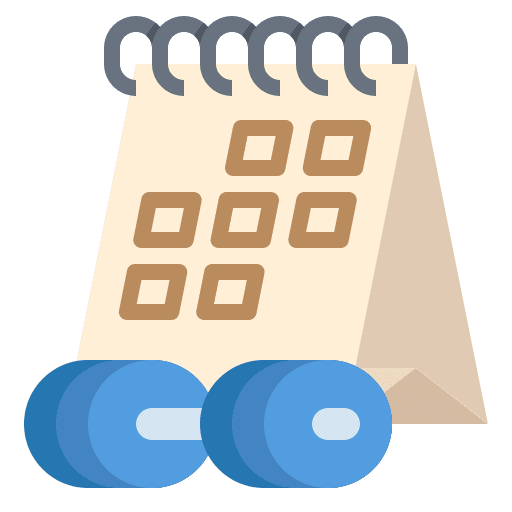 Calendar workout diet calendar icon