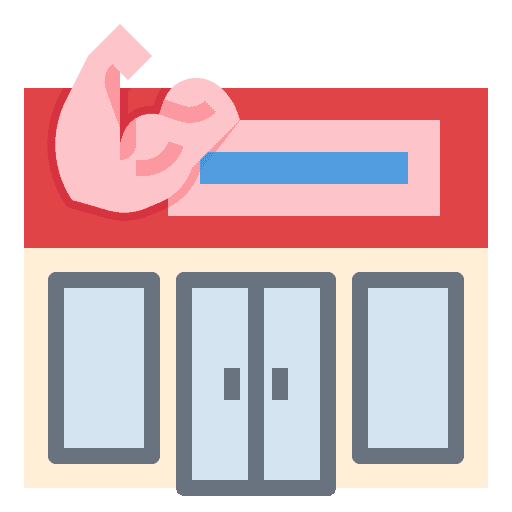 Gym gym workout sports and competition icon