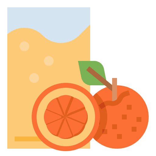 Orange juice workout drink orange juice icon