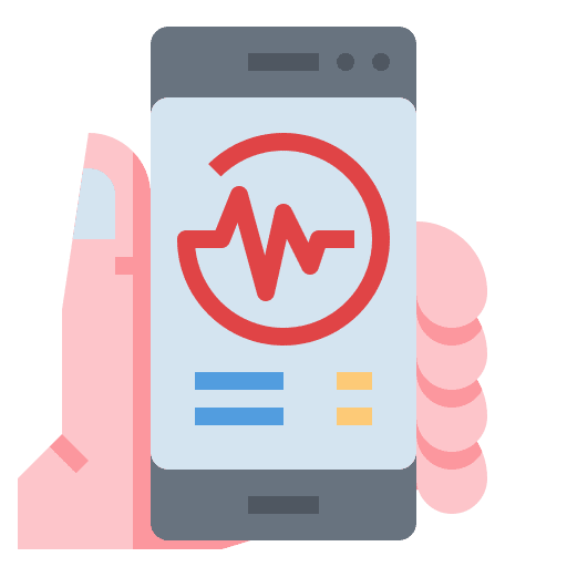 Smartphone sports and competition wellness diet icon